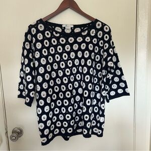 Boden Black and White Patterned Sweater